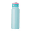 Reusable Water Bottle with Flip-Top Lid - Aqua