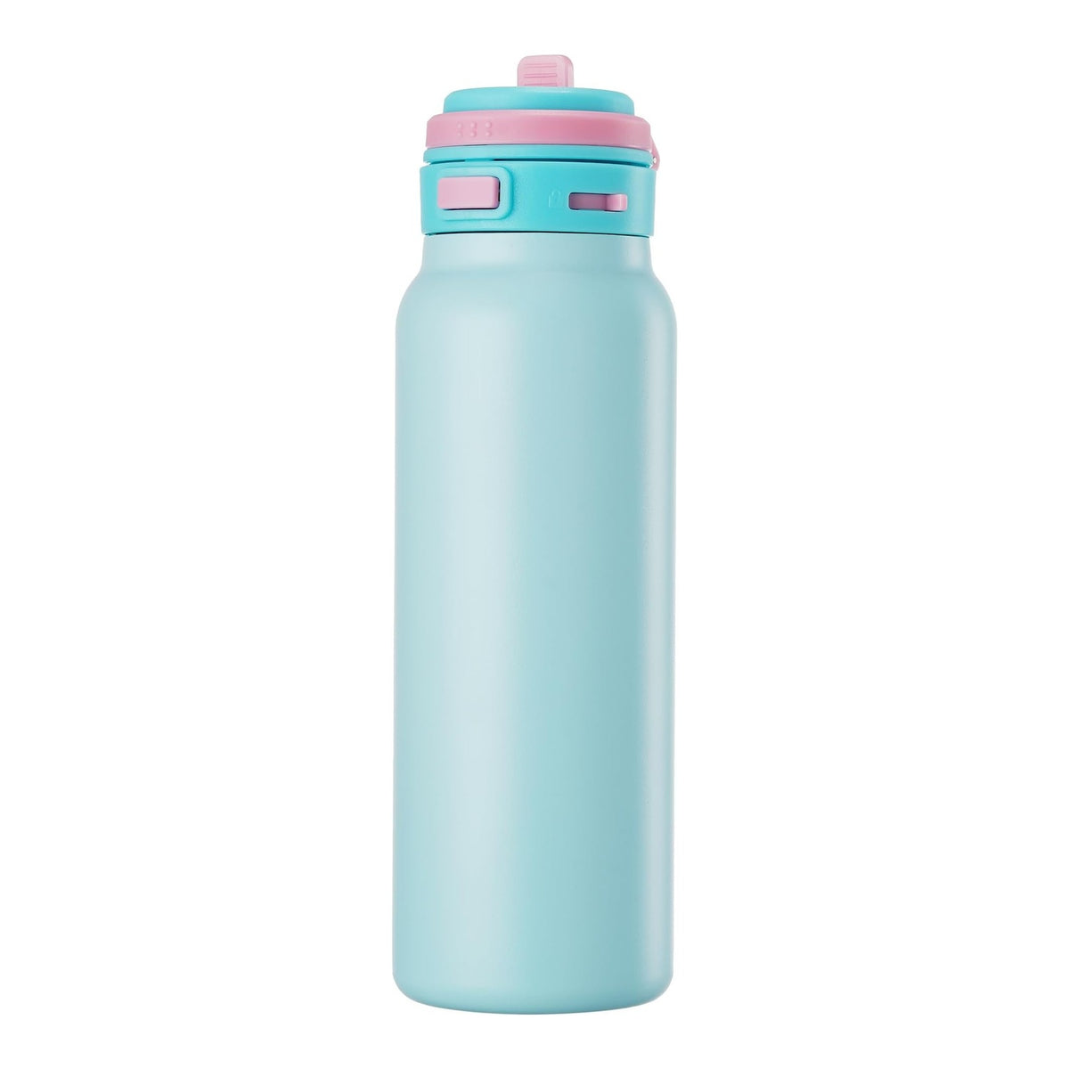 Reusable Water Bottle with Flip-Top Lid - Aqua