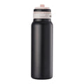 Reusable Water Bottle with Flip-Top Lid - Black